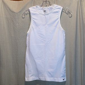 All White Nike Seamless Fit Dry Tank